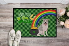 Load image into Gallery viewer, Blue Brindle Pit Bull Terrier St. Patrick's Day Doormat - 24x36 Decorative Floor Mat – Indoor/Outdoor Rug with Artistic Flair
