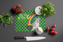 Load image into Gallery viewer, Blue Brindle Pit Bull Terrier St. Patrick's Day Glass Cutting Boards – Durable, Decorative Kitchen Art Large