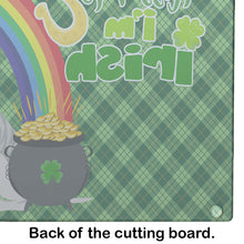 Load image into Gallery viewer, Blue Brindle Pit Bull Terrier St. Patrick's Day Glass Cutting Boards – Durable, Decorative Kitchen Art Large