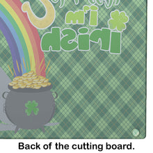 Load image into Gallery viewer, Blue Pit Bull Terrier St. Patrick's Day Glass Cutting Boards – Durable, Decorative Kitchen Art Large