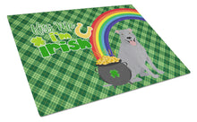 Load image into Gallery viewer, Blue Pit Bull Terrier St. Patrick's Day Glass Cutting Boards – Durable, Decorative Kitchen Art Large