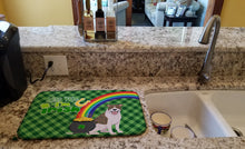 Load image into Gallery viewer, Fawn Brindle Pit Bull Terrier St. Patrick's Day Dish Drying Mat – Absorbent, Artistic Kitchen Essentials