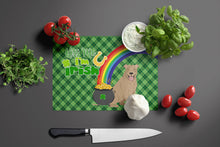 Load image into Gallery viewer, Fawn Pit Bull Terrier St. Patrick's Day Glass Cutting Boards – Durable, Decorative Kitchen Art Large