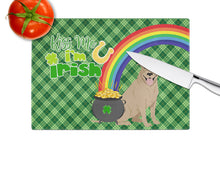 Load image into Gallery viewer, Fawn Pit Bull Terrier St. Patrick's Day Glass Cutting Boards – Durable, Decorative Kitchen Art Large
