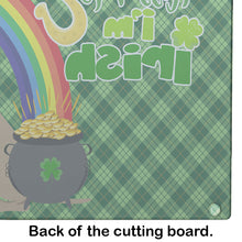 Load image into Gallery viewer, Fawn Pit Bull Terrier St. Patrick's Day Glass Cutting Boards – Durable, Decorative Kitchen Art Large