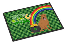 Load image into Gallery viewer, Red Pit Bull Terrier St. Patrick's Day Doormat - 24x36 Decorative Floor Mat – Indoor/Outdoor Rug with Artistic Flair