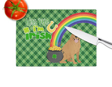 Load image into Gallery viewer, Red Pit Bull Terrier St. Patrick's Day Glass Cutting Boards – Durable, Decorative Kitchen Art Large