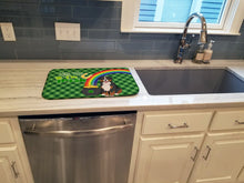 Load image into Gallery viewer, Bernese Mountain Dog St. Patrick's Day Dish Drying Mat – Absorbent, Artistic Kitchen Essentials