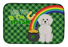 Load image into Gallery viewer, Bichon Frise St. Patrick's Day Dish Drying Mat – Absorbent, Artistic Kitchen Essentials