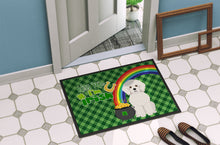 Load image into Gallery viewer, Bichon Frise St. Patrick's Day Doormat - 24x36 Decorative Floor Mat – Indoor/Outdoor Rug with Artistic Flair