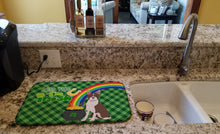 Load image into Gallery viewer, Red Boston Terrier St. Patrick's Day Dish Drying Mat – Absorbent, Artistic Kitchen Essentials