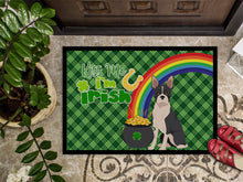 Load image into Gallery viewer, Black Boston Terrier St. Patrick's Day Doormat - 24x36 Decorative Floor Mat – Indoor/Outdoor Rug with Artistic Flair
