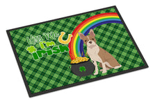 Load image into Gallery viewer, Fawn Boston Terrier St. Patrick's Day Doormat - 24x36 Decorative Floor Mat – Indoor/Outdoor Rug with Artistic Flair