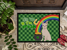 Load image into Gallery viewer, White Boston Terrier St. Patrick's Day Doormat - 24x36 Decorative Floor Mat – Indoor/Outdoor Rug with Artistic Flair
