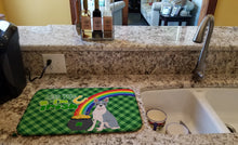 Load image into Gallery viewer, Blue Boston Terrier St. Patrick's Day Dish Drying Mat – Absorbent, Artistic Kitchen Essentials