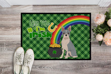 Load image into Gallery viewer, Blue Boston Terrier St. Patrick's Day Doormat - 24x36 Decorative Floor Mat – Indoor/Outdoor Rug with Artistic Flair