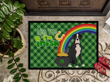 Load image into Gallery viewer, Natural Eared Black Boxer St. Patrick's Day Doormat - 24x36 Decorative Floor Mat – Indoor/Outdoor Rug with Artistic Flair