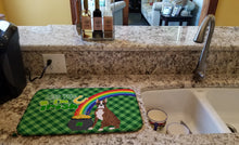 Load image into Gallery viewer, Red Brindle Boxer St. Patrick's Day Dish Drying Mat – Absorbent, Artistic Kitchen Essentials