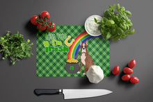 Load image into Gallery viewer, Red Brindle Boxer St. Patrick's Day Glass Cutting Boards – Durable, Decorative Kitchen Art Large