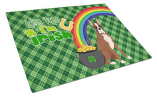 Load image into Gallery viewer, Red Fawn Boxer St. Patrick's Day Glass Cutting Boards – Durable, Decorative Kitchen Art Large