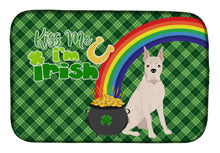 Load image into Gallery viewer, White Boxer St. Patrick's Day Dish Drying Mat – Absorbent, Artistic Kitchen Essentials