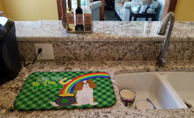 Load image into Gallery viewer, Blenheim Cavalier Spaniel St. Patrick's Day Dish Drying Mat – Absorbent, Artistic Kitchen Essentials
