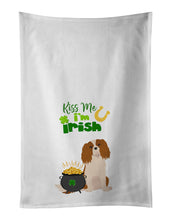 Load image into Gallery viewer, Blenheim Cavalier Spaniel St. Patrick's Day White Kitchen Towel Set of 2 Dish Towels