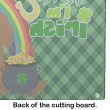 Load image into Gallery viewer, Ruby Cavalier Spaniel St. Patrick's Day Glass Cutting Boards – Durable, Decorative Kitchen Art Large