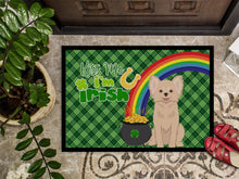 Load image into Gallery viewer, Longhaired Cream Chihuahua St. Patrick's Day Doormat - 24x36 Decorative Floor Mat – Indoor/Outdoor Rug with Artistic Flair