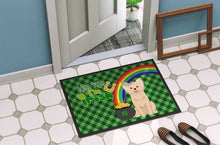 Load image into Gallery viewer, Longhaired Cream Chihuahua St. Patrick's Day Doormat - 24x36 Decorative Floor Mat – Indoor/Outdoor Rug with Artistic Flair