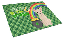 Load image into Gallery viewer, Fawn Chihuahua St. Patrick's Day Glass Cutting Boards – Durable, Decorative Kitchen Art Large