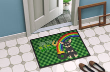 Load image into Gallery viewer, Black and Cream Chihuahua St. Patrick's Day Doormat - 24x36 Decorative Floor Mat – Indoor/Outdoor Rug with Artistic Flair