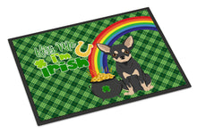 Load image into Gallery viewer, Black and Cream Chihuahua St. Patrick's Day Doormat - 24x36 Decorative Floor Mat – Indoor/Outdoor Rug with Artistic Flair