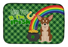 Load image into Gallery viewer, Red and White Chihuahua St. Patrick's Day Dish Drying Mat – Absorbent, Artistic Kitchen Essentials