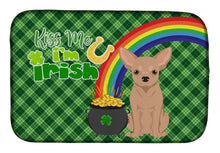 Load image into Gallery viewer, Cream Chihuahua St. Patrick's Day Dish Drying Mat – Absorbent, Artistic Kitchen Essentials