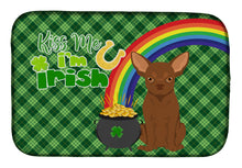 Load image into Gallery viewer, Chocolate Chihuahua St. Patrick's Day Dish Drying Mat – Absorbent, Artistic Kitchen Essentials