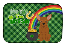 Load image into Gallery viewer, Red Chihuahua St. Patrick's Day Dish Drying Mat – Absorbent, Artistic Kitchen Essentials