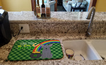 Load image into Gallery viewer, Blue Chihuahua St. Patrick's Day Dish Drying Mat – Absorbent, Artistic Kitchen Essentials