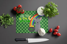 Load image into Gallery viewer, Blue Chihuahua St. Patrick's Day Glass Cutting Boards – Durable, Decorative Kitchen Art Large