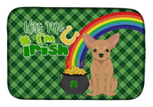 Load image into Gallery viewer, Gold Chihuahua St. Patrick's Day Dish Drying Mat – Absorbent, Artistic Kitchen Essentials