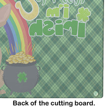 Load image into Gallery viewer, Gold Chihuahua St. Patrick's Day Glass Cutting Boards – Durable, Decorative Kitchen Art Large