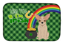 Load image into Gallery viewer, Fawn and White Chihuahua St. Patrick's Day Dish Drying Mat – Absorbent, Artistic Kitchen Essentials