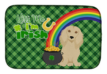 Load image into Gallery viewer, Longhair Cream Dachshund St. Patrick's Day Dish Drying Mat – Absorbent, Artistic Kitchen Essentials