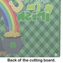 Load image into Gallery viewer, Black and Tan Dachshund St. Patrick's Day Glass Cutting Boards – Durable, Decorative Kitchen Art Large