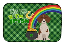 Load image into Gallery viewer, Red Piebald Dachshund St. Patrick's Day Dish Drying Mat – Absorbent, Artistic Kitchen Essentials