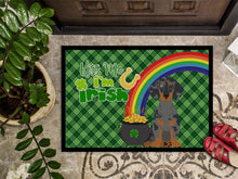 Load image into Gallery viewer, Black Dapple Dachshund St. Patrick's Day Doormat - 24x36 Decorative Floor Mat – Indoor/Outdoor Rug with Artistic Flair