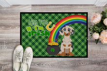 Load image into Gallery viewer, Cream Dapple Dachshund St. Patrick's Day Doormat - 24x36 Decorative Floor Mat – Indoor/Outdoor Rug with Artistic Flair