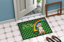 Load image into Gallery viewer, Cream Dapple Dachshund St. Patrick's Day Doormat - 24x36 Decorative Floor Mat – Indoor/Outdoor Rug with Artistic Flair