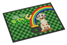 Load image into Gallery viewer, Cream Dapple Dachshund St. Patrick's Day Doormat - 24x36 Decorative Floor Mat – Indoor/Outdoor Rug with Artistic Flair
