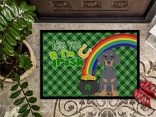 Load image into Gallery viewer, Blue and Tan Dachshund St. Patrick's Day Doormat - 24x36 Decorative Floor Mat – Indoor/Outdoor Rug with Artistic Flair
